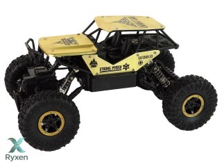 Auto RC Wysokie Koła 1:18 Plastikowe Czarne Złote LEAN TOYS