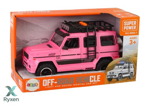 Auto Samochód Terenowe Różowe V12 Turbine LEAN TOYS