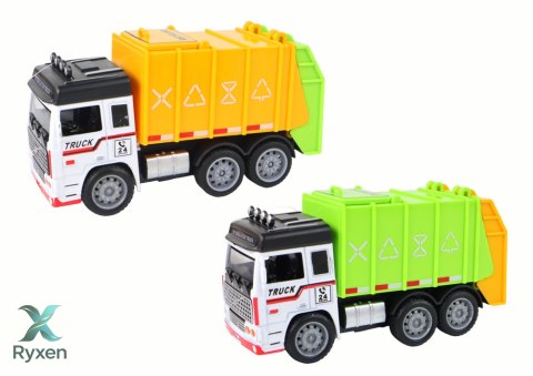 Auto Śmieciarka Ciężarówka Przyczepa 2 Kolory LEAN TOYS