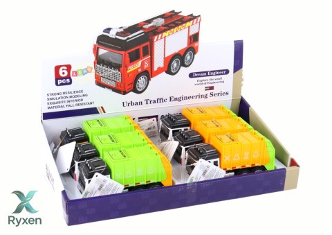 Auto Śmieciarka Ciężarówka Przyczepa 2 Kolory LEAN TOYS