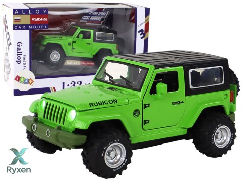 Auto Terenowe Napęd Frykcyjny Na Baterie Metalowy Zielony 1:32 LEAN TOYS