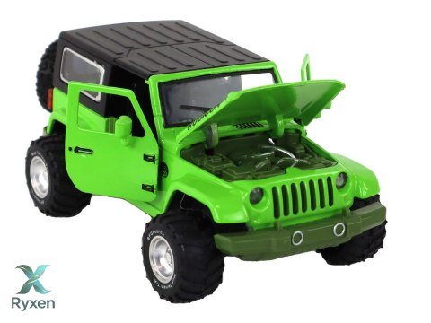Auto Terenowe Napęd Frykcyjny Na Baterie Metalowy Zielony 1:32 LEAN TOYS