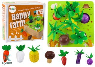 Gra Memory Owoce i Warzywa Drewniana LEAN TOYS