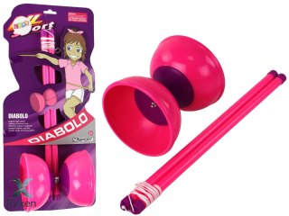 Gra Zręcznościowa Jojo Żonglowanie Diabolo Różowe 13.5x11.5 cm LEAN TOYS