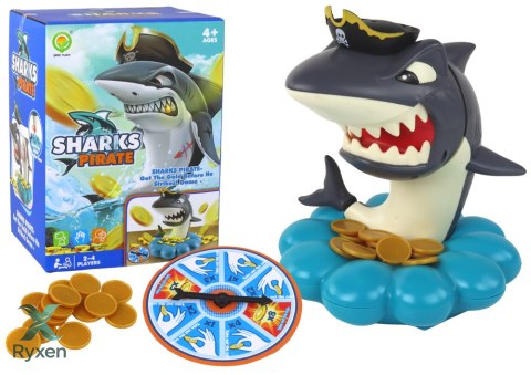 Gra Zręcznościowa Rekin Pirat Wybuchający Monety Koło Losujące LEAN TOYS