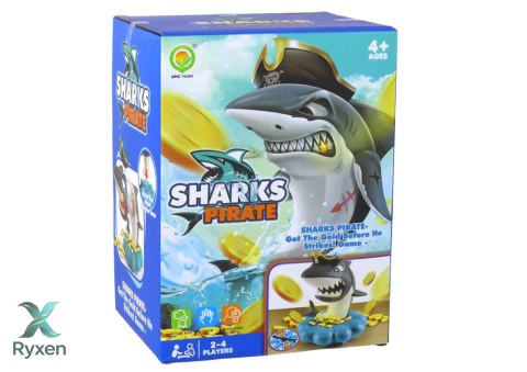 Gra Zręcznościowa Rekin Pirat Wybuchający Monety Koło Losujące LEAN TOYS