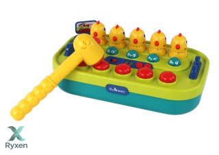Gra Zręcznościowa Whac-a-Mole Kurczaczki Młotek Światła Dźwięki Na Baterie LEAN TOYS