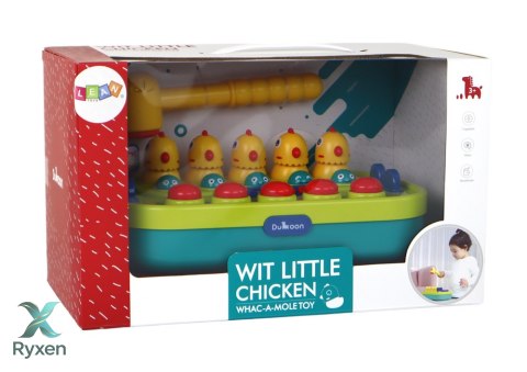 Gra Zręcznościowa Whac-a-Mole Kurczaczki Młotek Światła Dźwięki Na Baterie LEAN TOYS