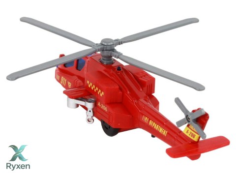 Helikopter Śmigłowiec Aluminiowy Ratunkowy Z Napędem Mix Dźwięk Światła LEAN TOYS