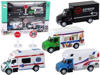 Kamper Ciężarówka Karetka Lodziarnia Z Napędem Frykcyjnym 1:87 A LEAN TOYS