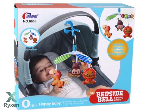 Karuzela Łóżeczkowa Klasyczna Dla Dzieci Klips Zwierzątka LEAN TOYS