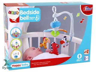 Karuzela Łóżeczkowa Na Baterie Dźwięki Niebieska 3 Pluszaki LEAN TOYS