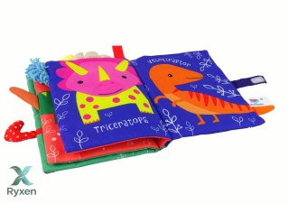 Książeczka Miękka Dinozaury Kolorowa LEAN TOYS
