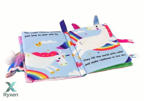 Książeczka Miękka Jednorożec Kolorowa LEAN TOYS
