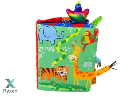 Książeczka Miękka Zwierzęta Dżungli Kolorowa LEAN TOYS
