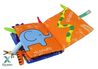 Książeczka Miękka Zwierzęta Dżungli Kolorowa LEAN TOYS