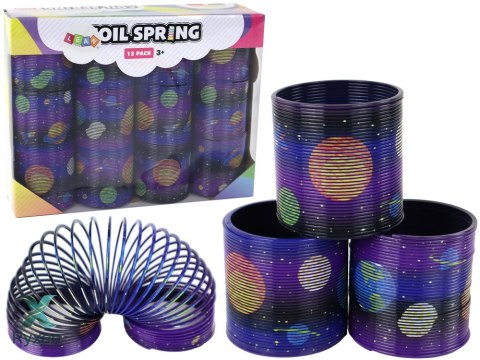 Kultowa Sprężyna Fioletowa Motyw Planet Relaksacyjna 6CM LEAN TOYS
