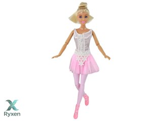 Lalka Dla Dzieci Anlily Baletnica Tancerka Statuetka Kok Różowa Sukienka LEAN TOYS