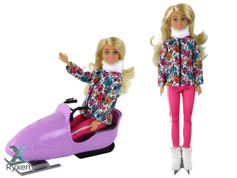 Lalka Dla Dzieci Anlily Łyżwy Pies Sporty Zimowe LEAN TOYS