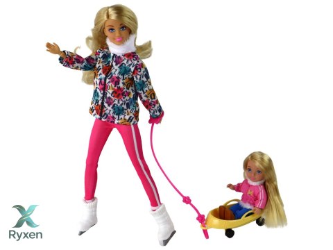 Lalka Dla Dzieci Anlily Łyżwy Pies Sporty Zimowe LEAN TOYS