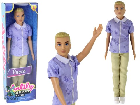 Lalka Dla Dzieci Chłopak Paulo Koszula Blond Włosy LEAN TOYS