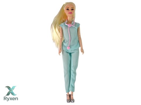 Lalka Dla Dzieci Lekarz Długie Włosy Akcesoria LEAN TOYS