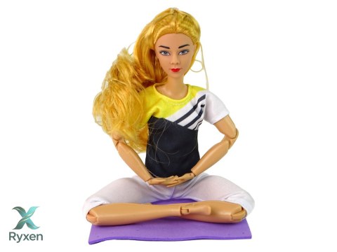 Lalka Dla Dzieci Mata Joga Długie Blond Włosy LEAN TOYS