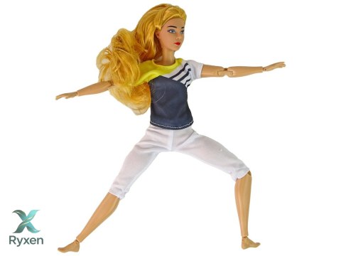 Lalka Dla Dzieci Mata Joga Długie Blond Włosy LEAN TOYS