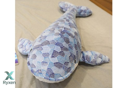 Maskotka Pluszowa Wieloryb Szary 90 cm LEAN TOYS