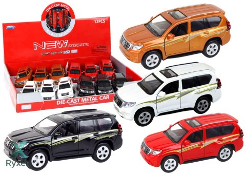 Metalowe Autko 12 cm Efekty Dźwiękowe Świetlne Różne Kolory LEAN TOYS