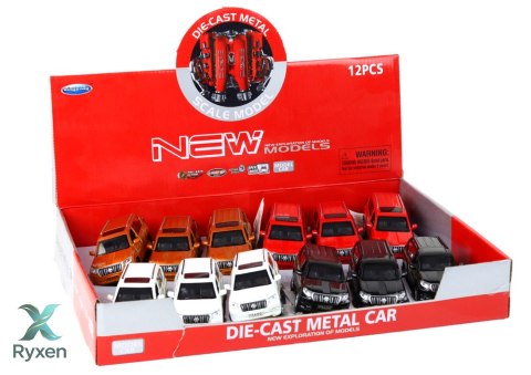 Metalowe Autko 12 cm Efekty Dźwiękowe Świetlne Różne Kolory LEAN TOYS