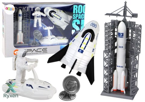 Misja Kosmiczna Zestaw Kosmos Rakieta Astronauta Statek Kosmiczny 5 ele LEAN TOYS