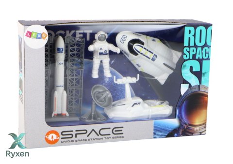 Misja Kosmiczna Zestaw Kosmos Rakieta Astronauta Statek Kosmiczny 5 ele LEAN TOYS