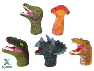 Pacynki na Palce Dinozaury Kolorowe 5 Sztuk LEAN TOYS