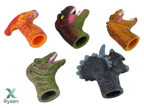 Pacynki na Palce Dinozaury Kolorowe 5 Sztuk LEAN TOYS