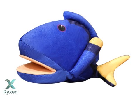 Pluszowa Maskotka Rybka Niebieska Pacynka 25 cm LEAN TOYS