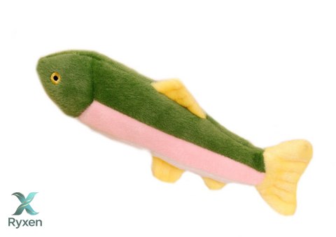 Pluszowa Rybka Z Piszczałką Maskotka Kolorowa 30cm LEAN TOYS