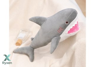 Pluszowy Rekin Maskotka Przytulanka 50cm Szary LEAN TOYS