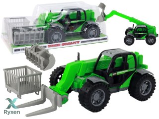 Pojazd Rolniczy Traktor Zielony Dźwig Maszyna Rolnicza LEAN TOYS