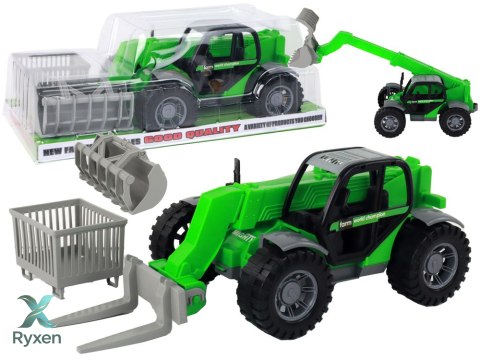 Pojazd Rolniczy Traktor Zielony Dźwig Maszyna Rolnicza LEAN TOYS