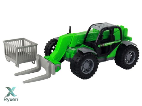 Pojazd Rolniczy Traktor Zielony Dźwig Maszyna Rolnicza LEAN TOYS