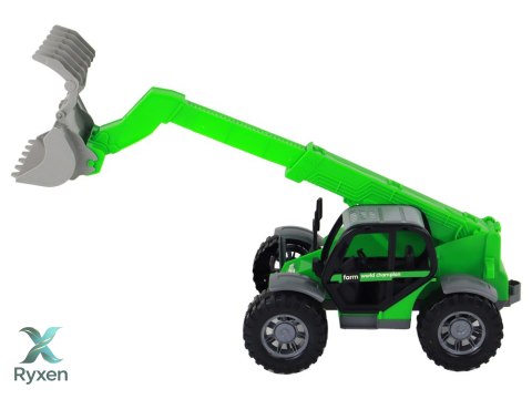 Pojazd Rolniczy Traktor Zielony Dźwig Maszyna Rolnicza LEAN TOYS