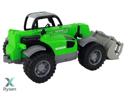 Pojazd Rolniczy Traktor Zielony Dźwig Maszyna Rolnicza LEAN TOYS