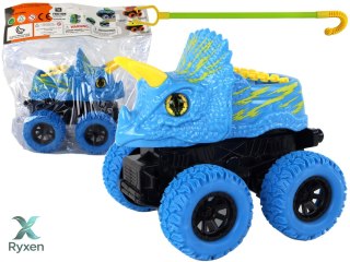Pojazd Terenowy Pchacz Triceratops Gumowe Koła Niebieski LEAN TOYS
