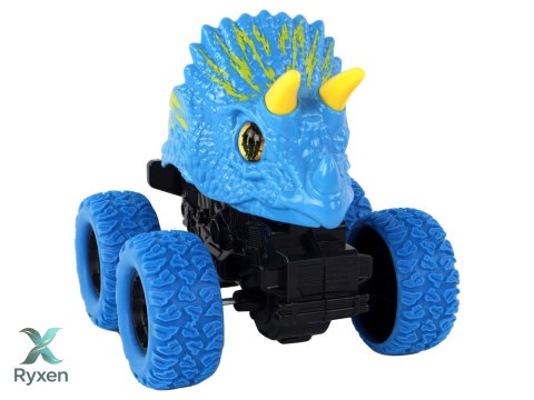 Pojazd Terenowy Pchacz Triceratops Gumowe Koła Niebieski LEAN TOYS