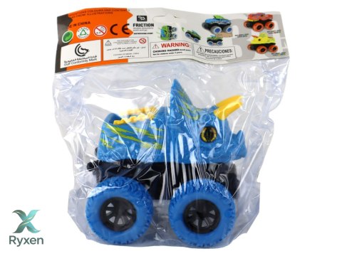 Pojazd Terenowy Pchacz Triceratops Gumowe Koła Niebieski LEAN TOYS