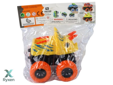 Pojazd Terenowy Pchacz Triceratops Gumowe Koła Żółty LEAN TOYS