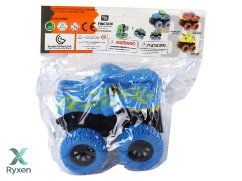 Pojazd Terenowy Pchacz Tyranozaur Rex Gumowe Koła Niebieski LEAN TOYS