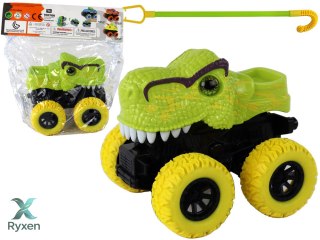 Pojazd Terenowy Pchacz Tyranozaur Rex Gumowe Koła Zielony LEAN TOYS