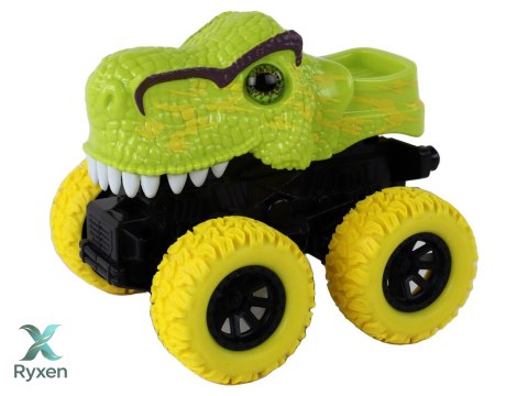 Pojazd Terenowy Pchacz Tyranozaur Rex Gumowe Koła Zielony LEAN TOYS